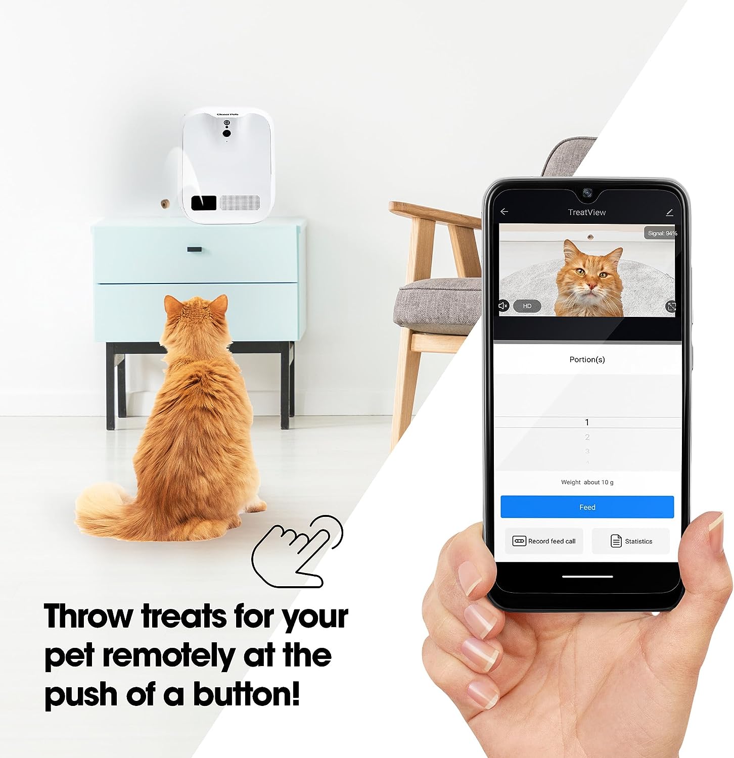 Closer Pets TreatView Pet Camera with Treat Dispenser