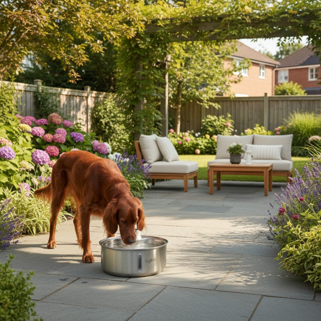 Dog Mate 8 Liter Stainless Steel Cordless Pet Water Fountain