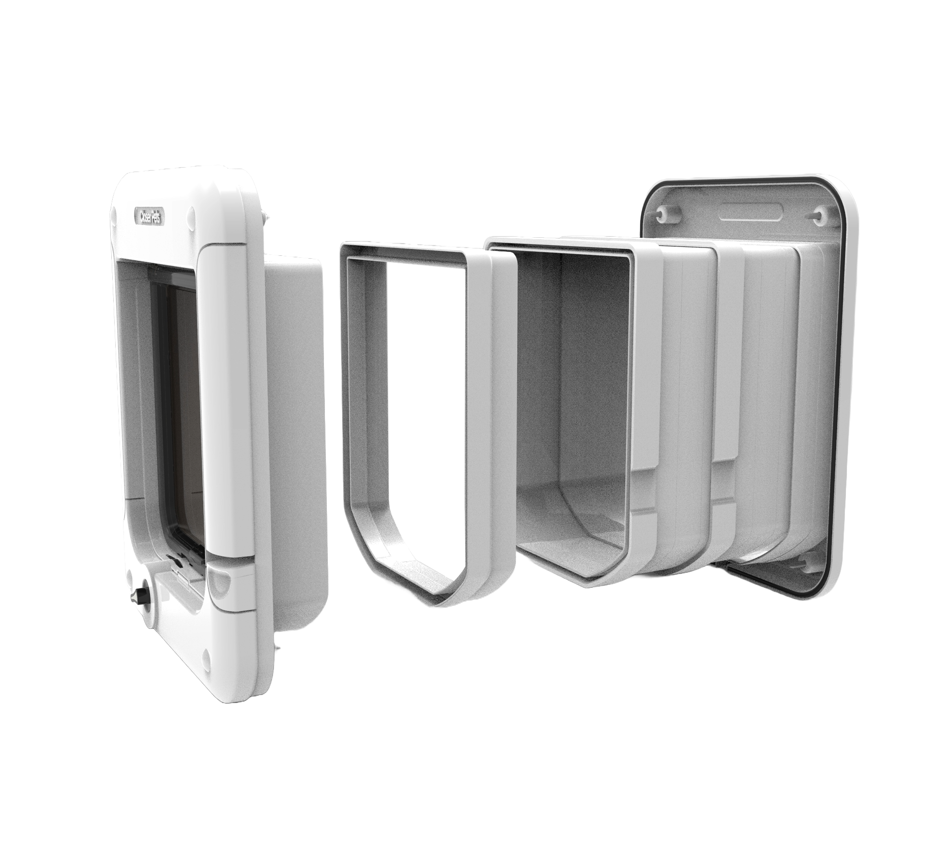 Cat Flap Tunnel Adapter for 360 and 358 Cat Flaps White (362W)