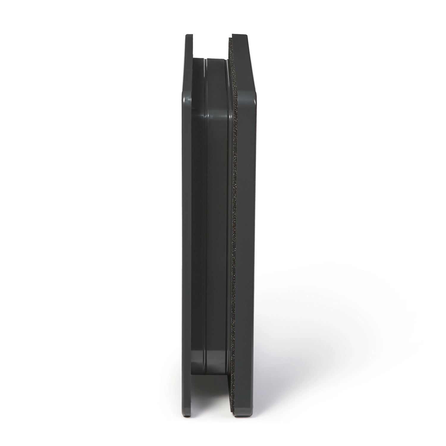 A side view of the large cat flap in grey which will be used to line doors or walls to allow large cats or small dogs access to the inside and outside with minimal fuss.