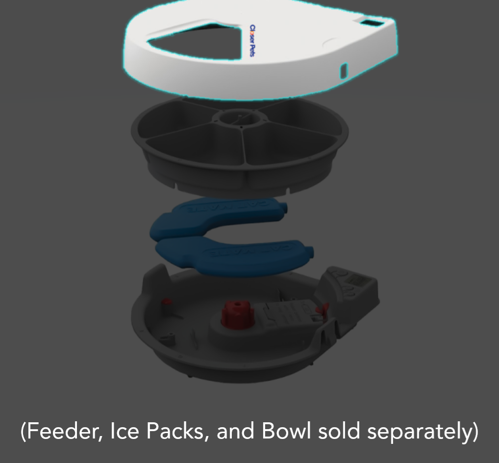 Replacement Lid: Cat Mate and Closer Pets Five-meal Automatic Pet Feeder