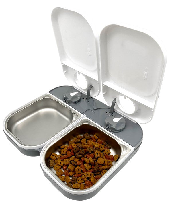 Stainless Steel Bowl Inserts x 2 for One- and Two-meal Automatic Pet Feeders (402)