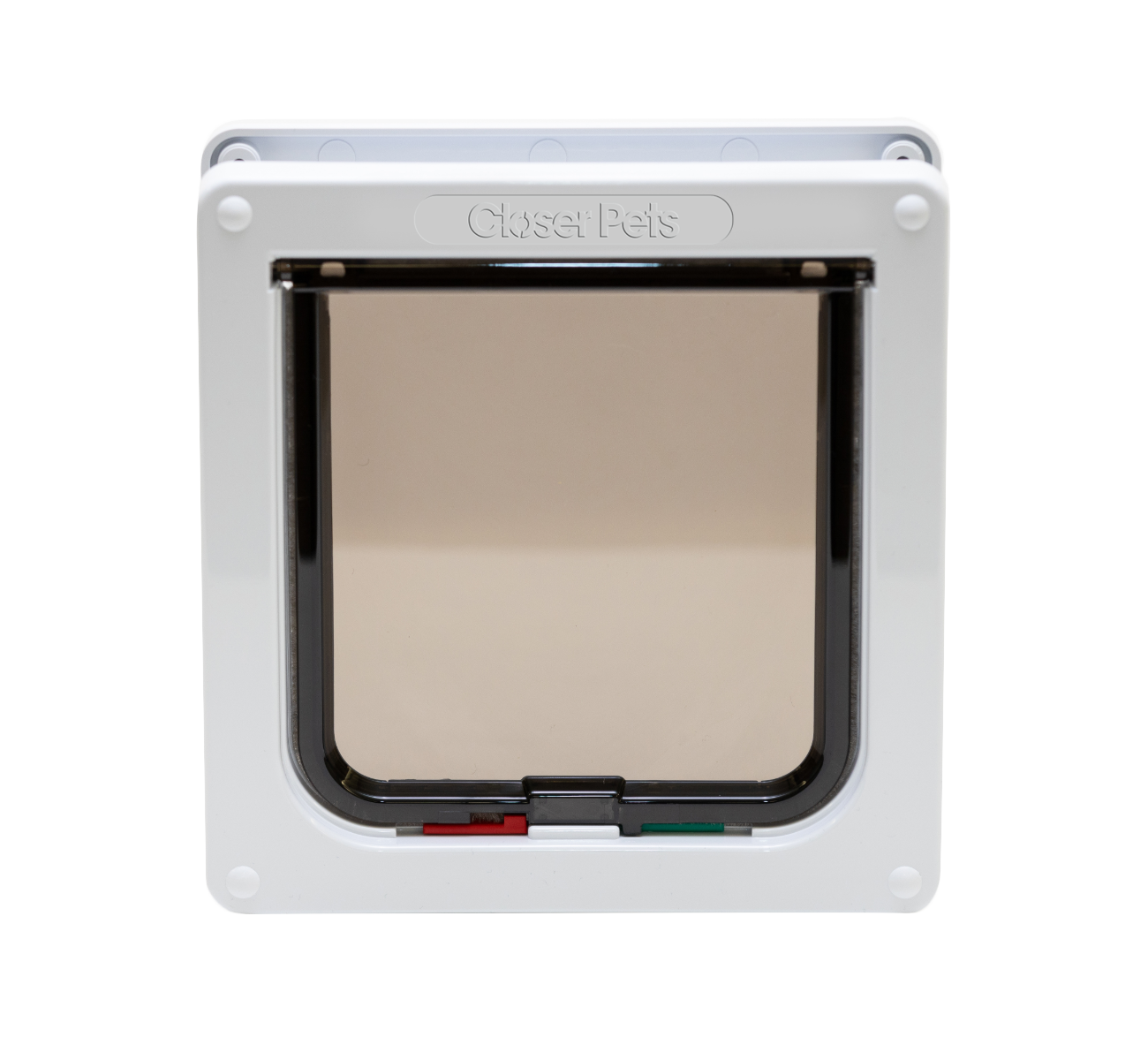 4-Way-Locking Cat Flap with Door Liner to 50mm (2 inches) – White (CP2