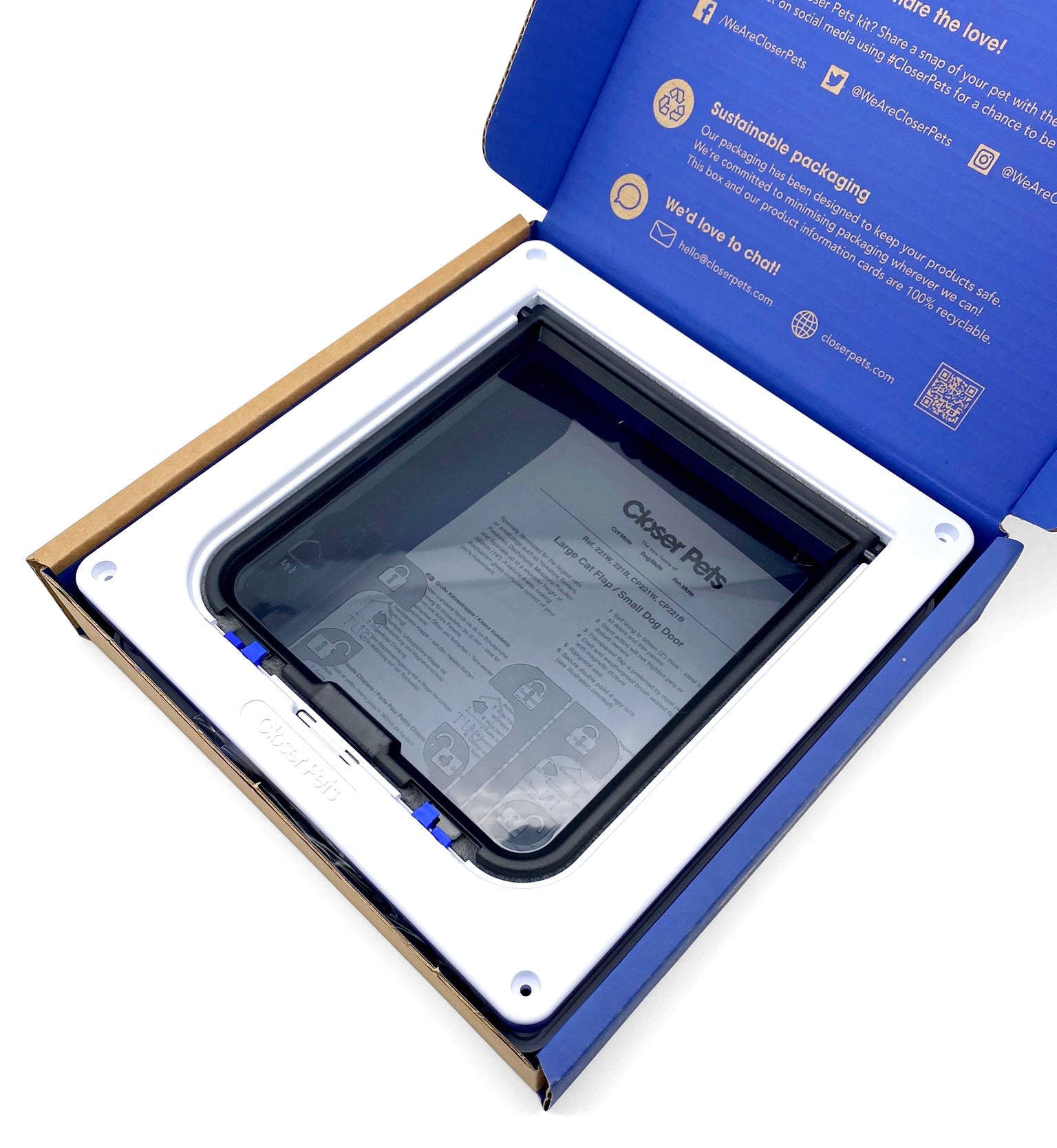 Closer Pets Large Cat Flap White (CP221)