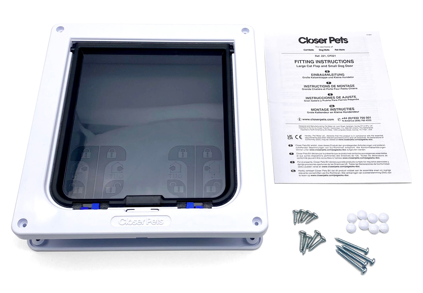 Closer Pets Large Cat Flap White (CP221)