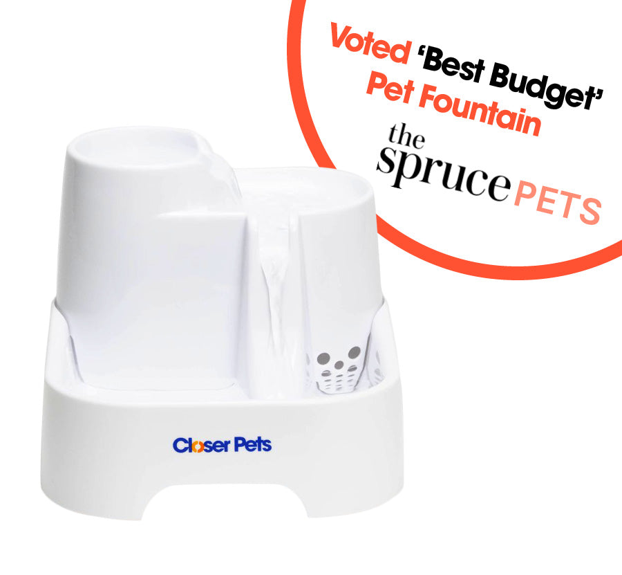 Three-level 70 Fl. Oz. Pet Fountain – White (CP335)