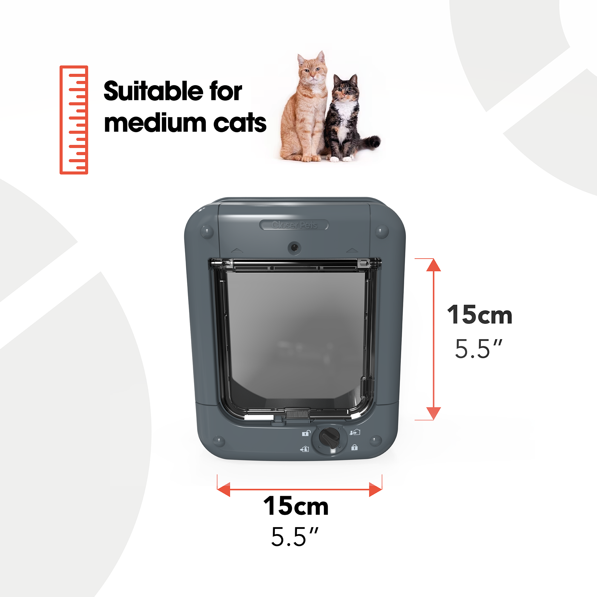 Microchip Cat Flap Dark Grey (CP 360G)