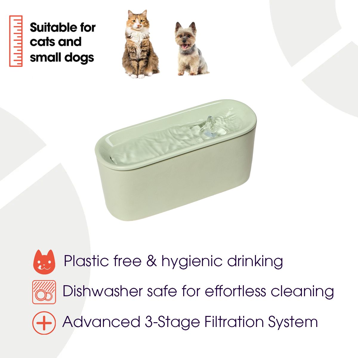 Cat Mate 800ml USB Ceramic Water Fountain