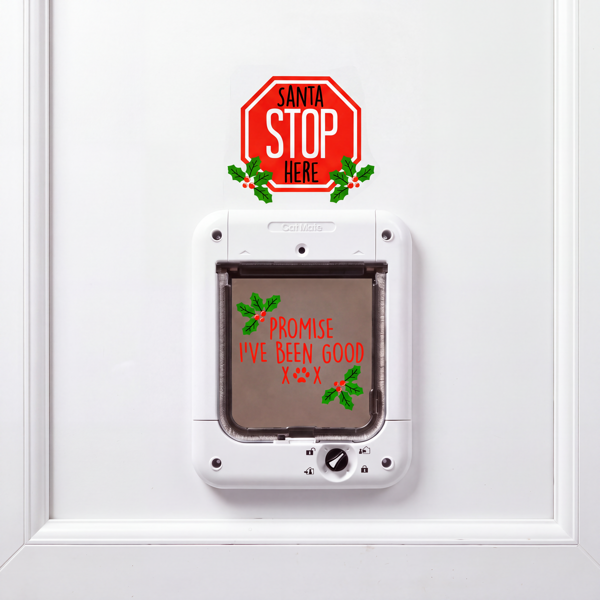Pet Door Décor Vinyl Stickers - Halloween & Christmas Designs
