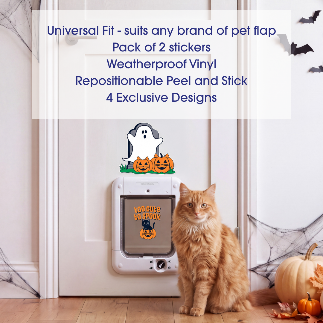 Pet Door Décor Vinyl Stickers - Halloween & Christmas Designs
