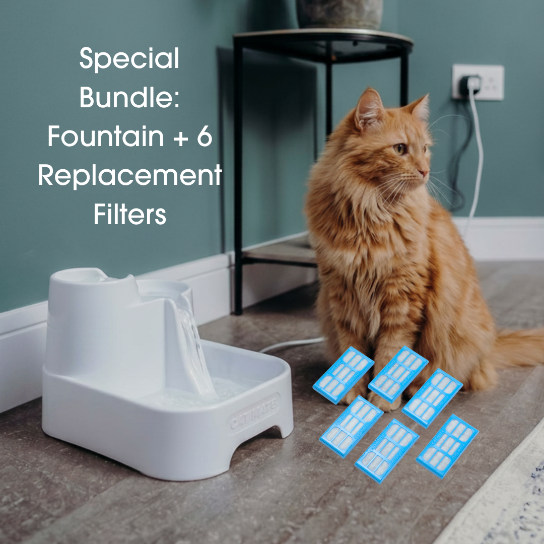 Cat Mate 3-Level Pet Fountain - BPA and BHT Free with Filter