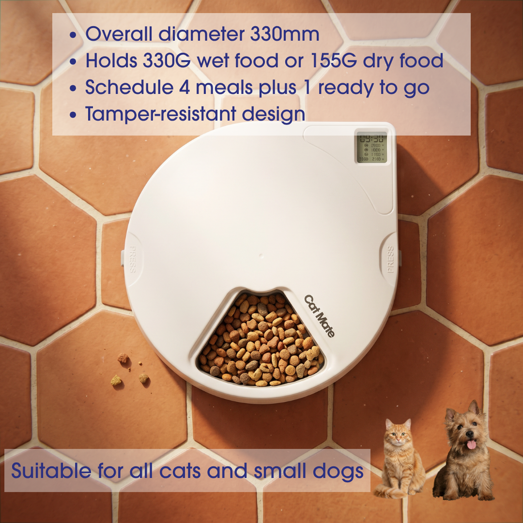 Cat Mate C500 - 5 Meal Digital Automatic Feeder with Ice Packs
