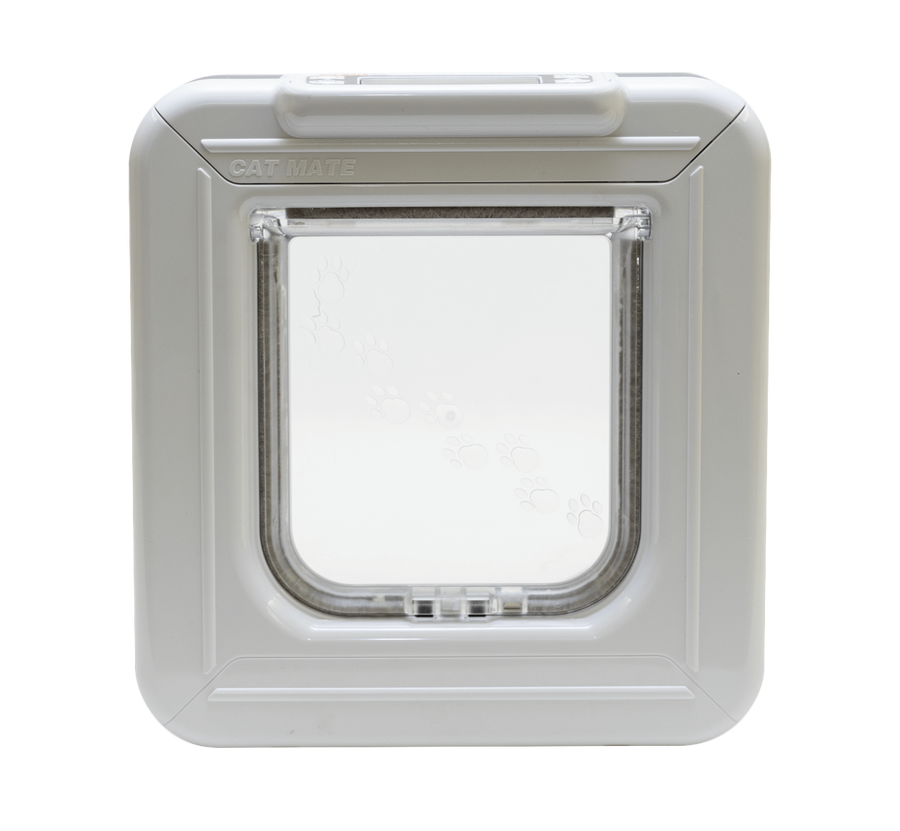 Elite Microchip Cat Flap with Timer Control White (355W)