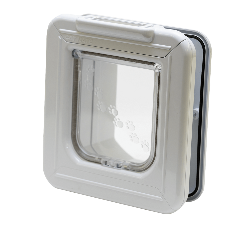 Elite Microchip Cat Flap with Timer Control White 355W