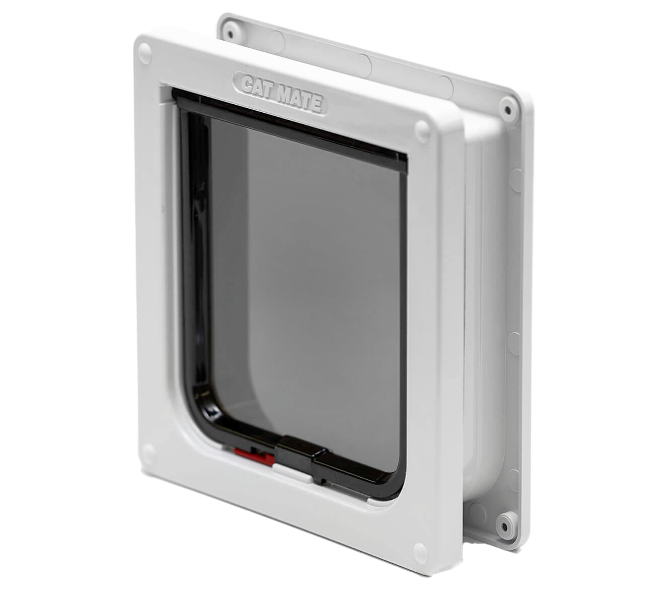 Lockable Cat Flap with Door Liner to 50mm (2 inches) – White (234W)