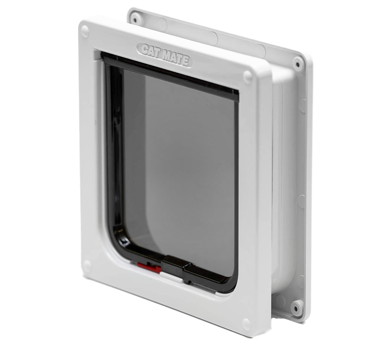 Lockable Cat Flap with Door Liner to 50mm 2 inches White 234W