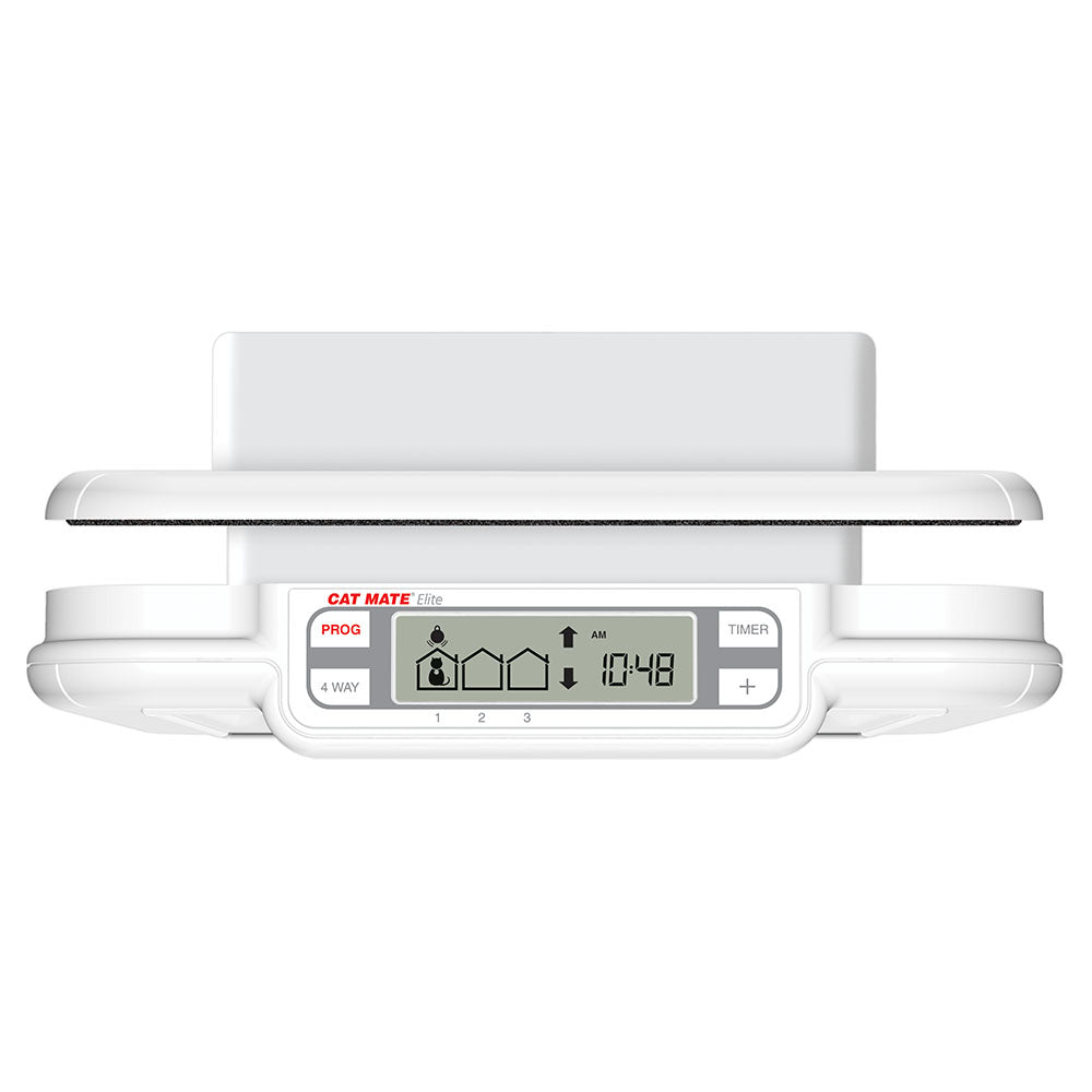 Elite Microchip Cat Flap with Timer Control White (355W)