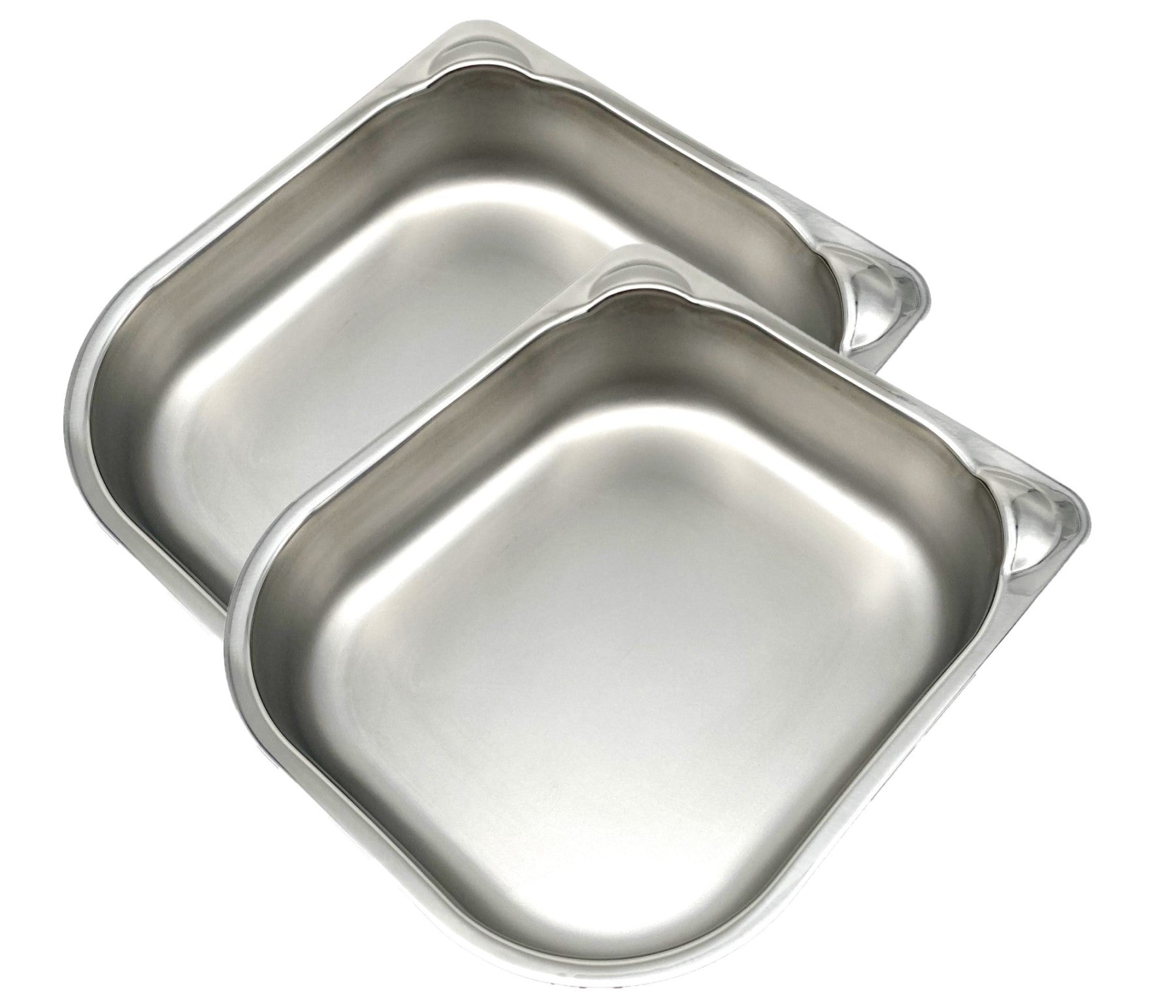 Stainless Steel Bowl Inserts x 2 for One- and Two-meal Automatic Pet Feeders (402)