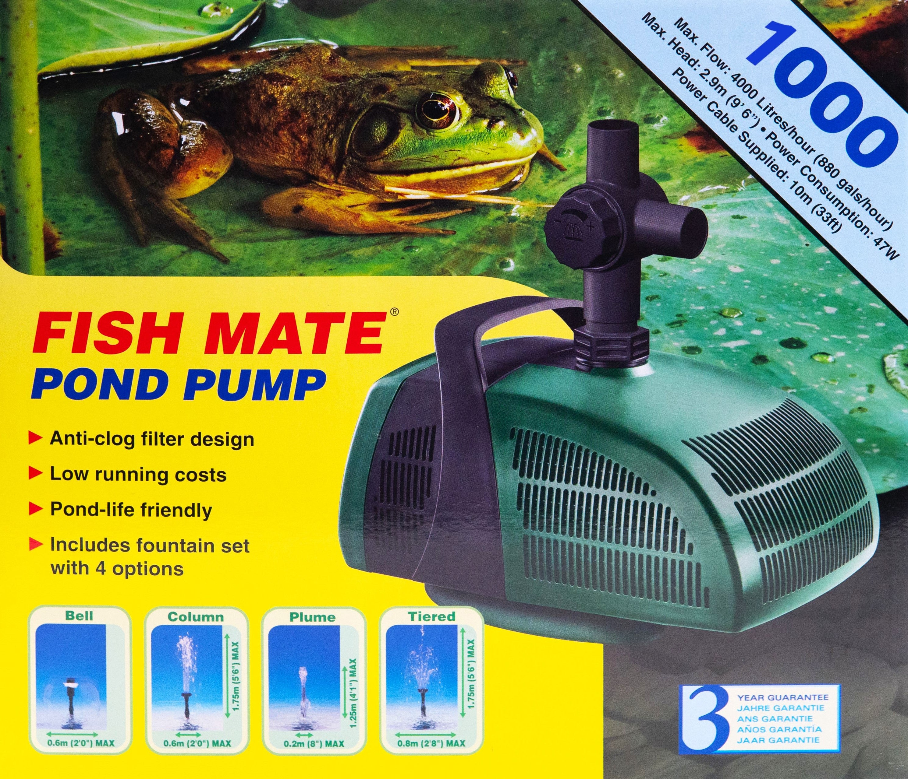1000 Pond Pump - 1,080 Gallons per hour (449)