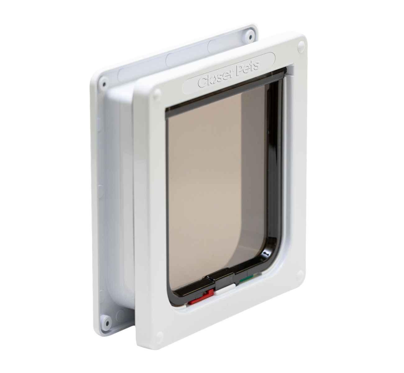 4-Way-Locking Cat Flap with Door Liner to 50mm (2 inches) – White (CP235W)