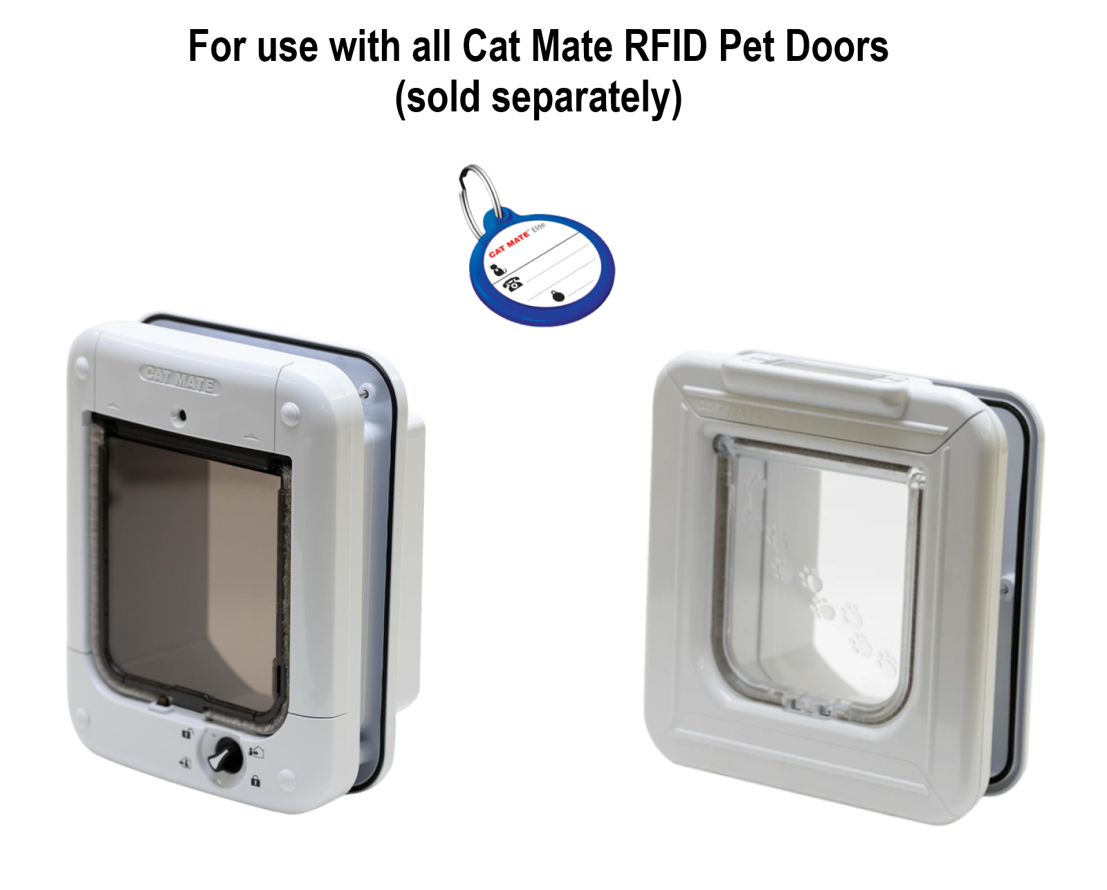 Cat Mate Collar Worn Pet ID Disc for use with all Cat Mate, Dog Mate, and Closer Pets Doors and Feeders